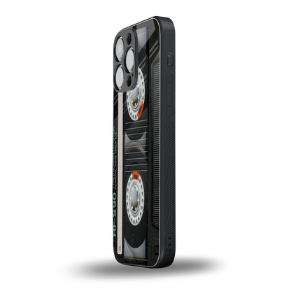 Cassette Tape iphone 15 pro max mobile cover | shockproof glass phone case