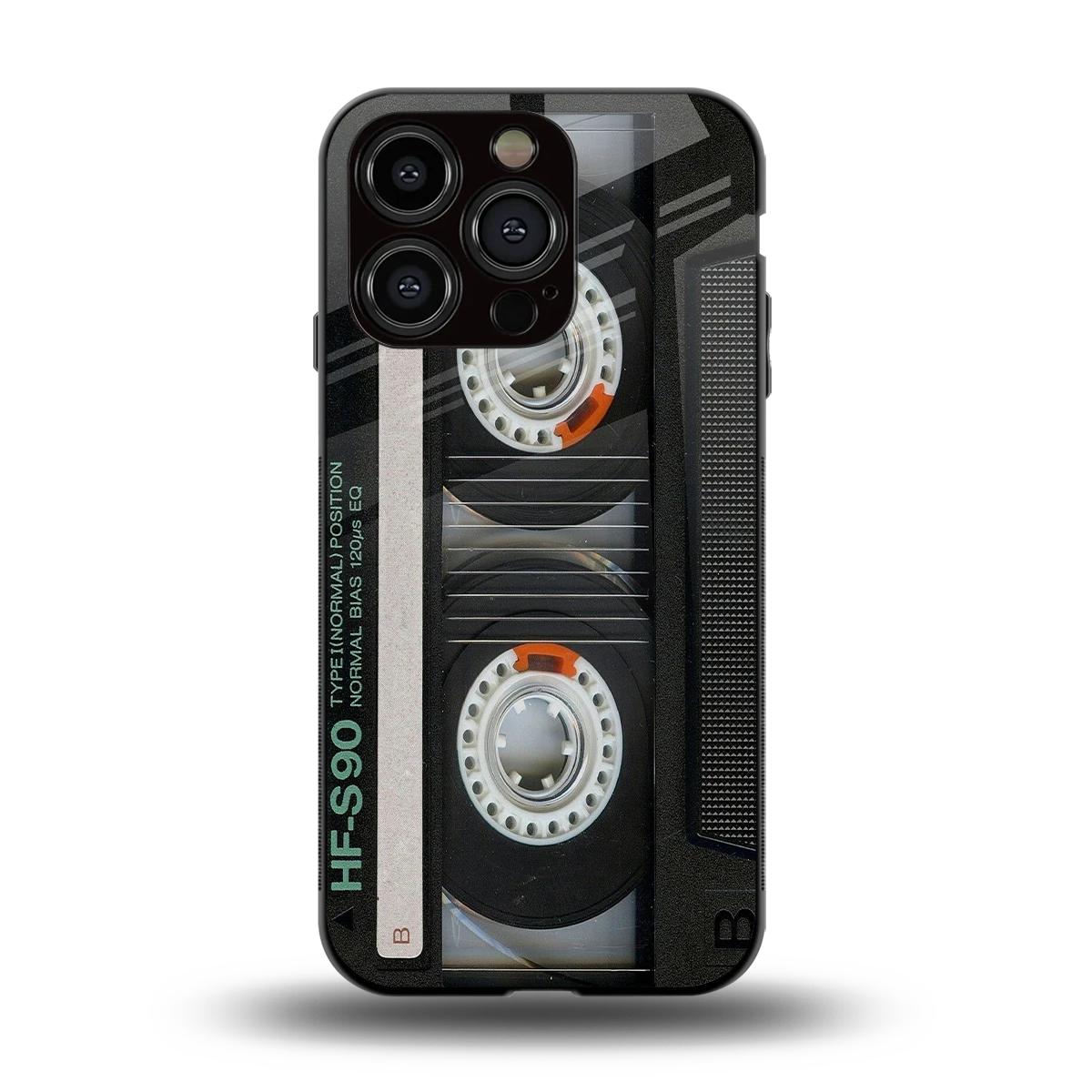 Cassette Tape back phone cover | glass case for iphone 15 pro