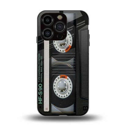 Cassette Tape back phone cover | glass case for iphone 15 pro