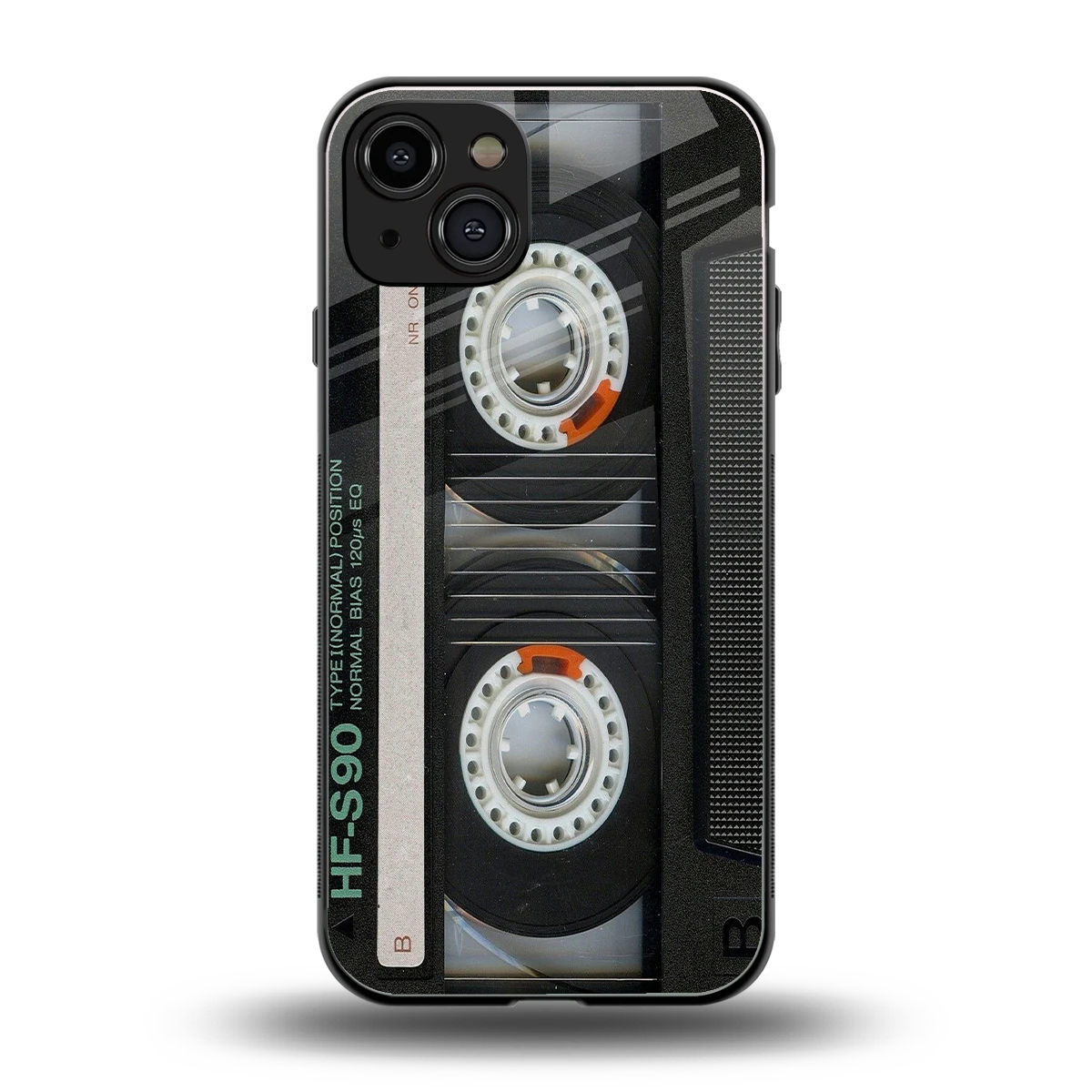 Cassette Tape back phone cover | glass case for iphone 15