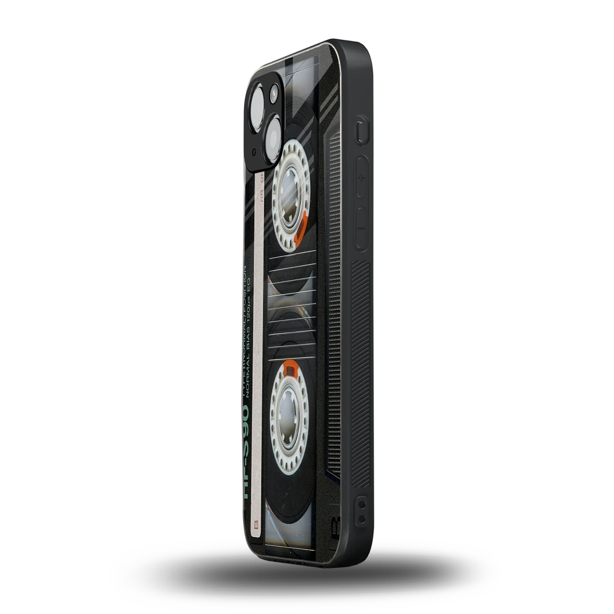 Cassette Tape iphone 15 mobile cover | shockproof glass phone case