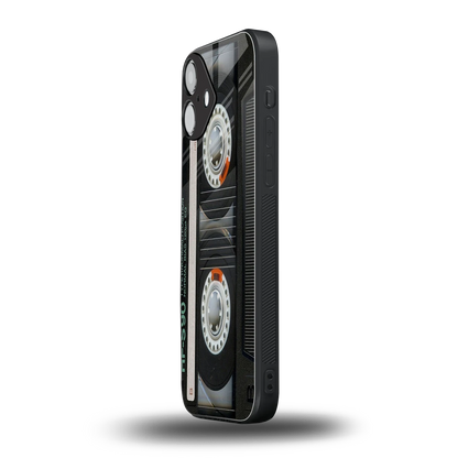 Cassette Tape iphone 16 plus mobile cover | shockproof glass phone case