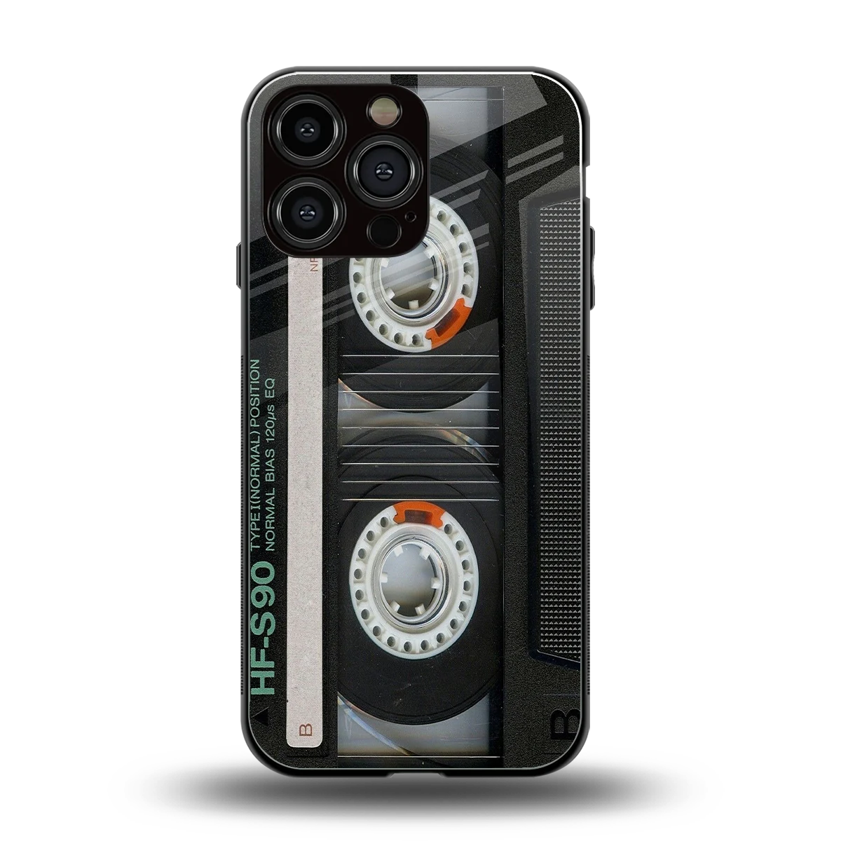 Cassette Tape back phone cover | glass case for iphone 16 pro max