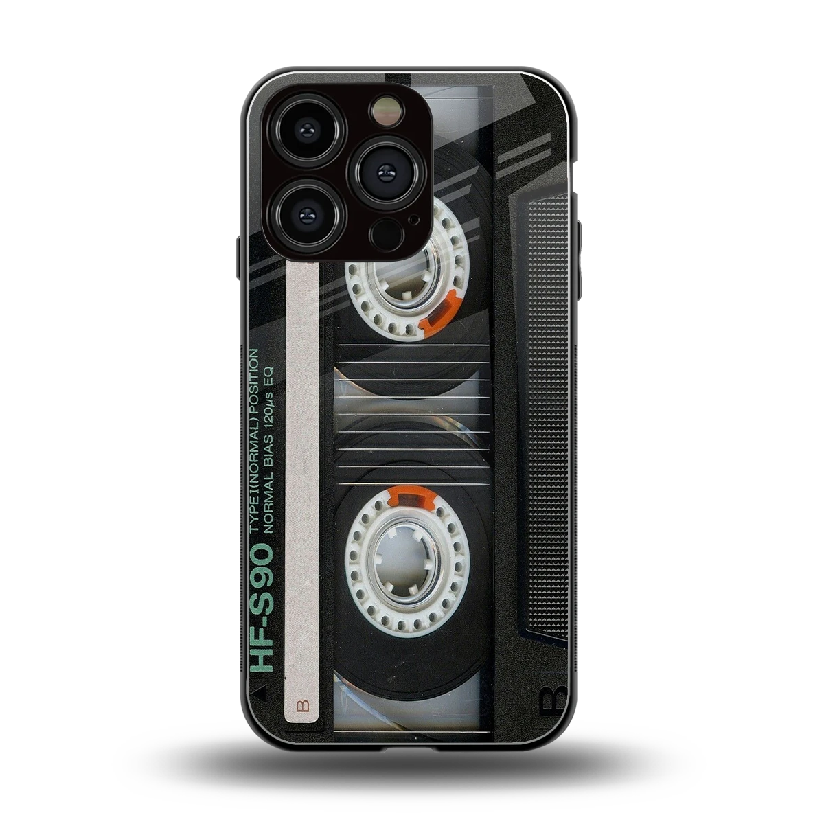 Cassette Tape back phone cover | glass case for iphone 16 pro