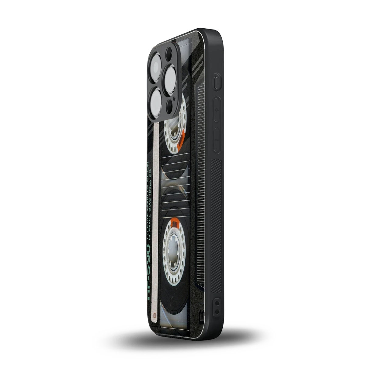 Cassette Tape iphone 16 pro mobile cover | shockproof glass phone case
