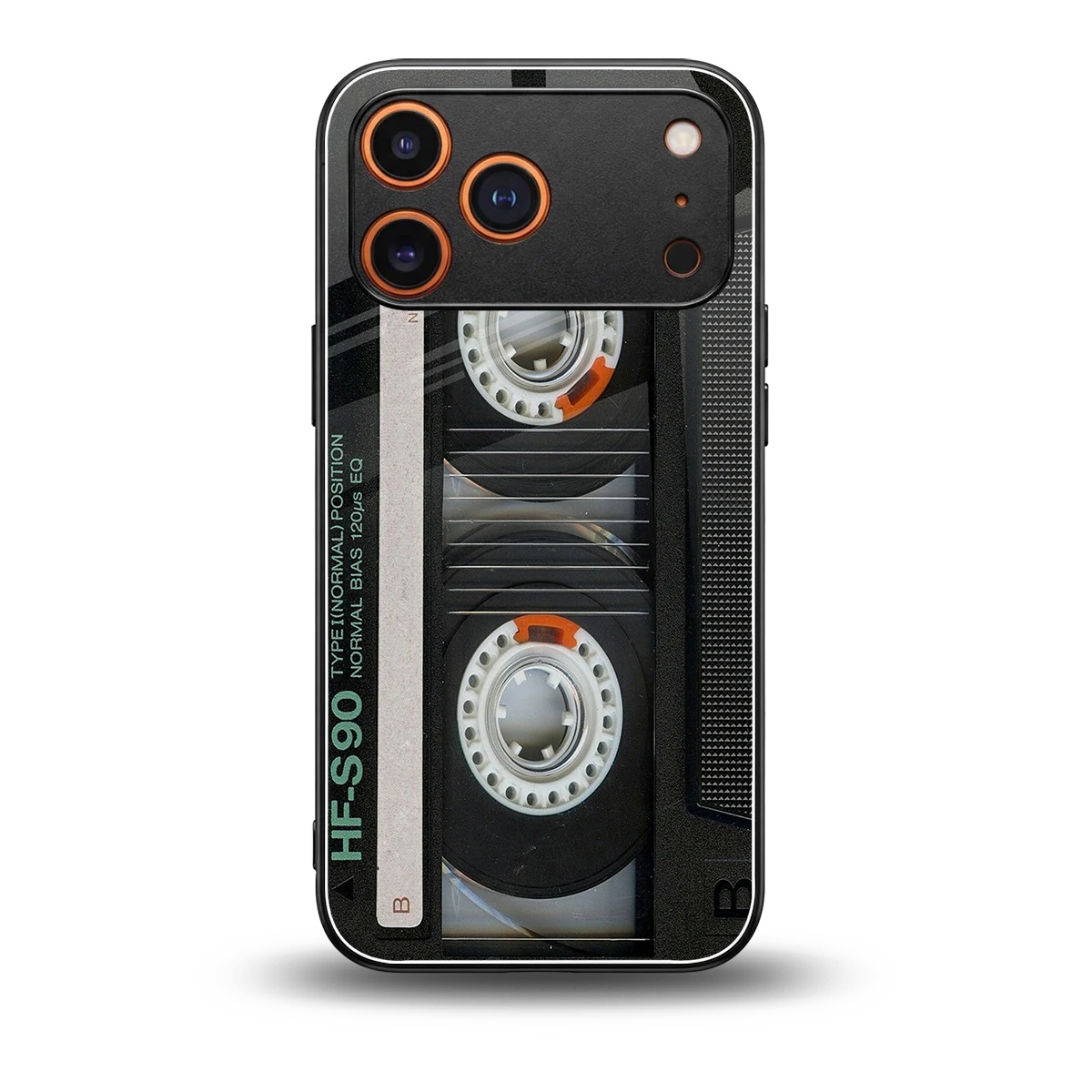 Cassette Tape back phone cover | glass case for iphone 17 pro