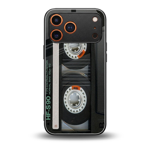 Cassette Tape back phone cover | glass case for iphone 17 pro max