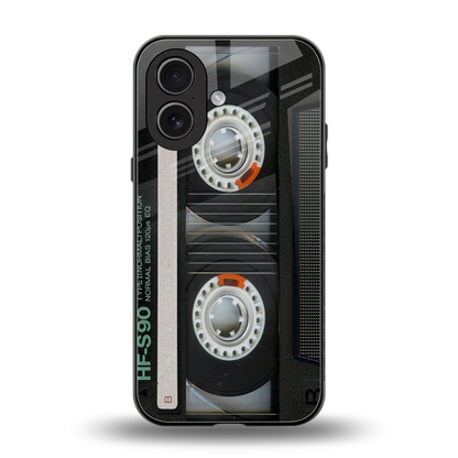 Cassette Tape back phone cover | glass case for iphone 17