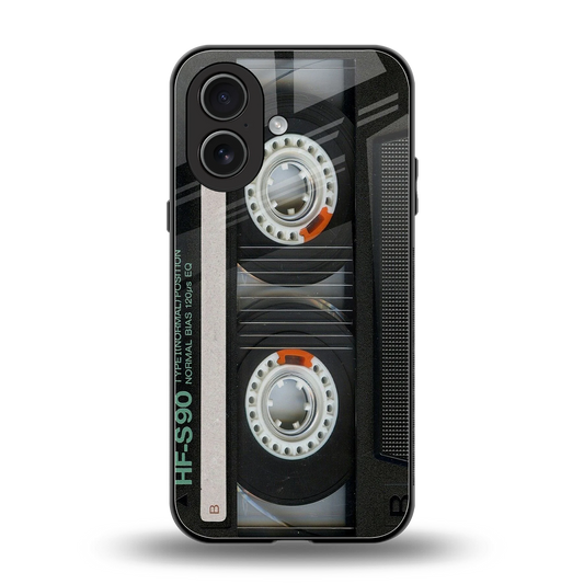 Cassette Tape back phone cover | glass case for iphone 17