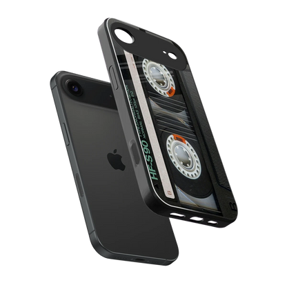 Cassette Tape sleek iphone air cover with tempered glass back and TPU edges