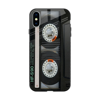 Cassette Tape back phone cover | glass case for iphone x