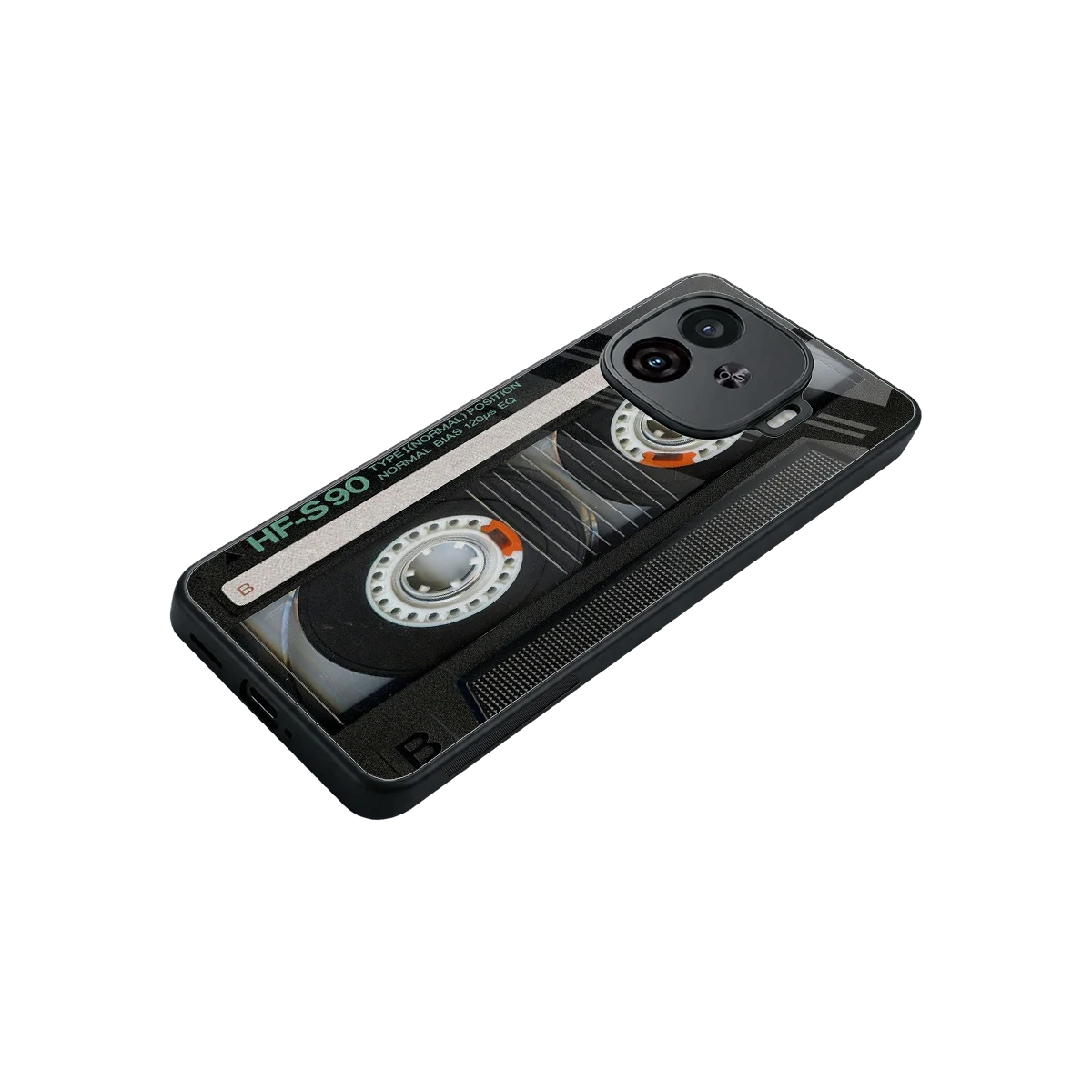 Cassette Tape stylish phone case for iqoo neo 10r 5g | glossy glass and slim fit