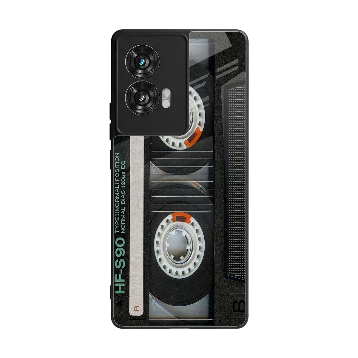 Cassette Tape back phone cover | glass case for motorola edge 50 fusion