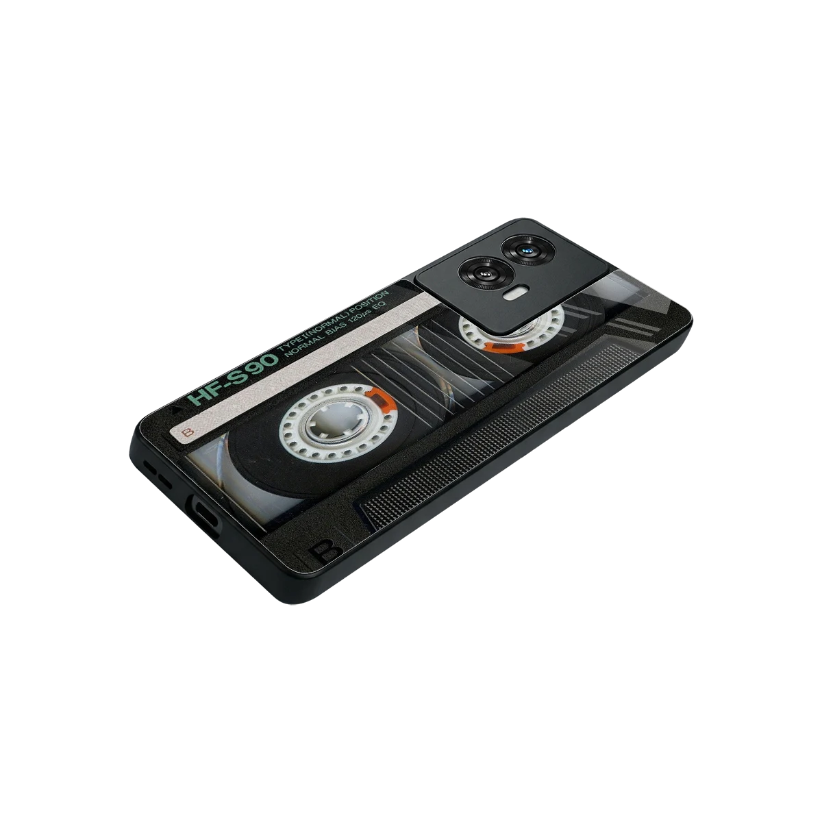 Cassette Tape stylish phone case for motorola edge 50 fusion | glossy glass and slim fit