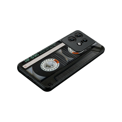 Cassette Tape stylish phone case for motorola edge 50 pro | glossy glass and slim fit
