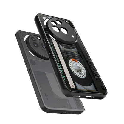 Cassette Tape sleek nothing phone 3a pro cover with tempered glass back and TPU edges
