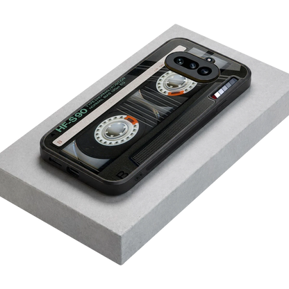 Cassette Tape stylish phone case for nothing phone 4a | glossy glass and slim fit