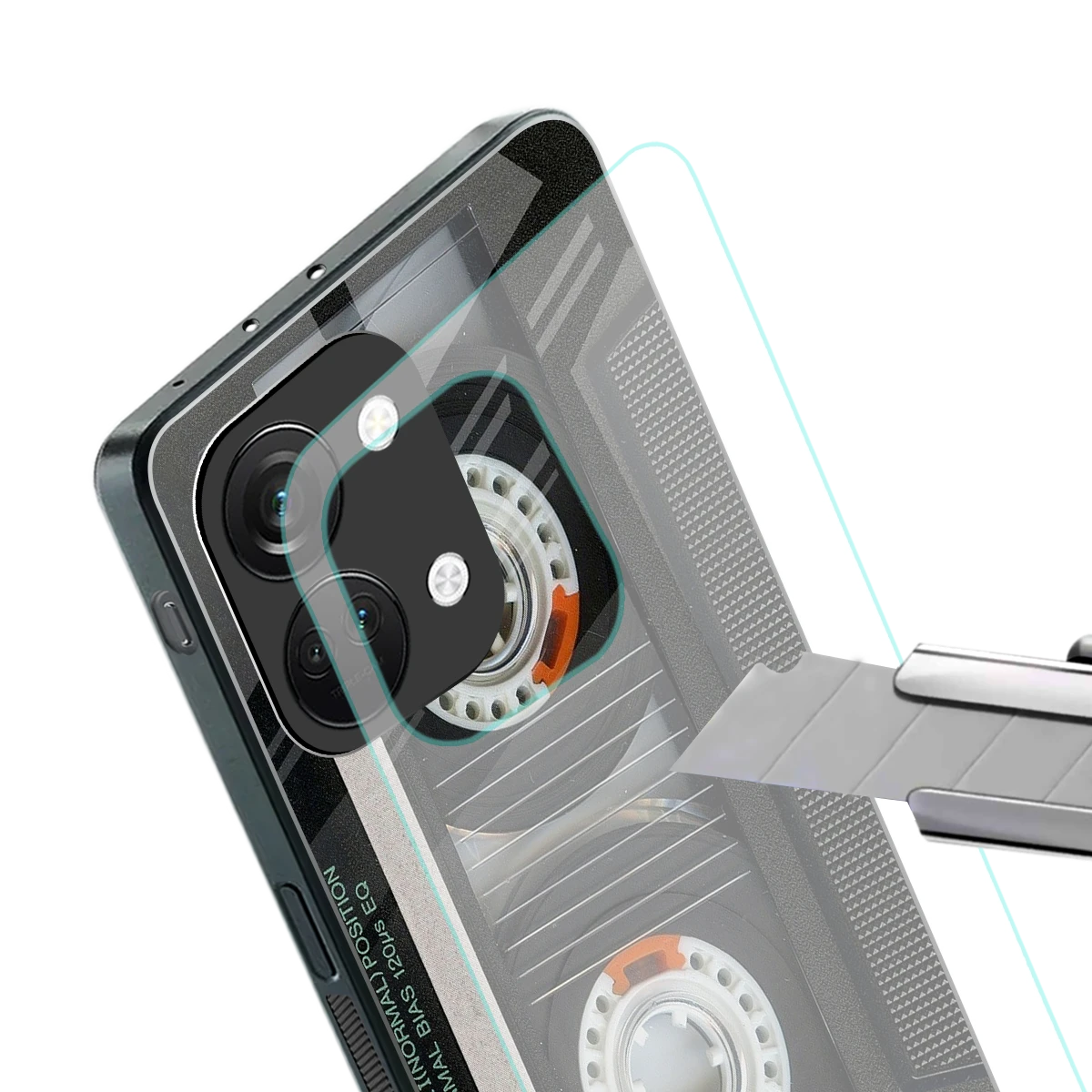 Cassette Tape stylish phone case for oneplus nord 3 | glossy glass and slim fit