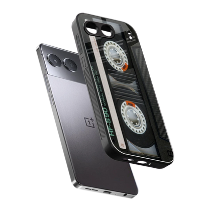 Cassette Tape sleek oneplus nord 4 cover with tempered glass back and TPU edges