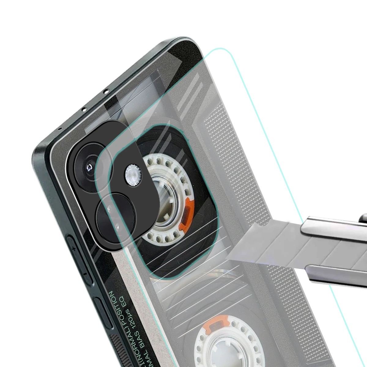 Cassette Tape stylish phone case for oneplus nord ce 3 | glossy glass and slim fit