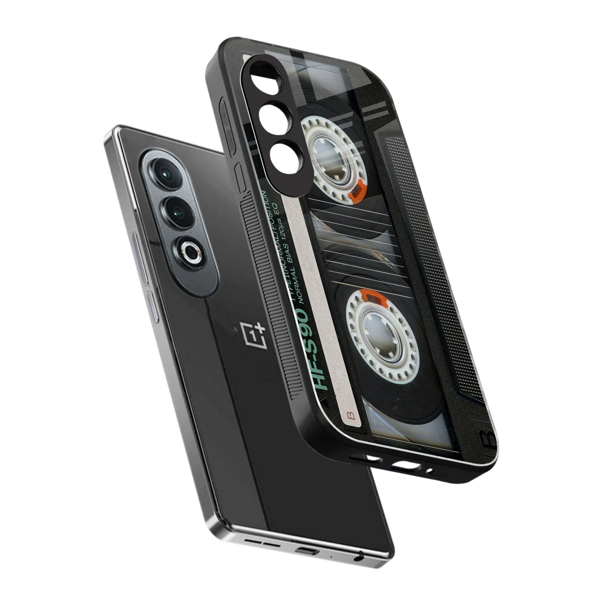 Cassette Tape sleek oneplus nord ce 4 cover with tempered glass back and TPU edges