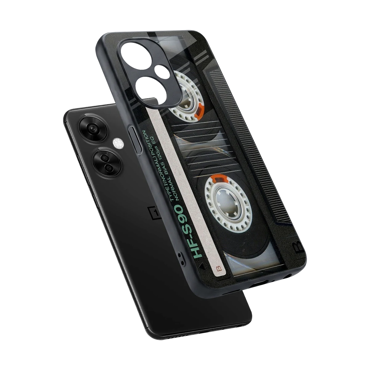 Cassette Tape sleek oneplus nord ce 3 lite cover with tempered glass back and TPU edges
