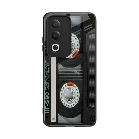 Cassette Tape back phone cover | glass case for oppo a3 pro