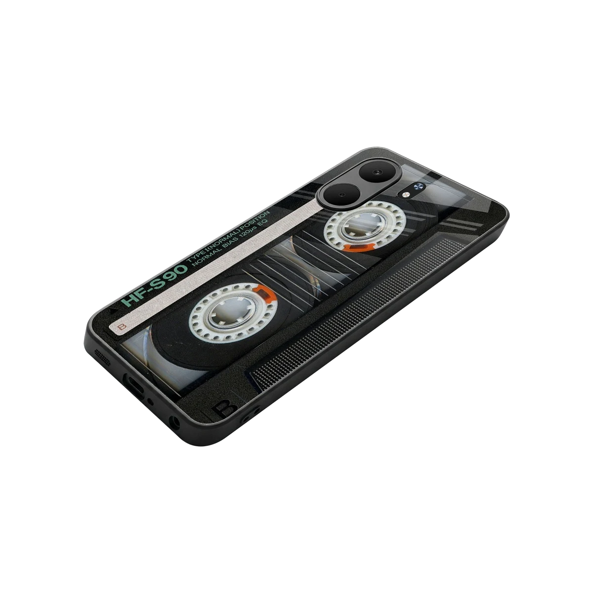 Cassette Tape stylish phone case for oppo a5x 5g | glossy glass and slim fit