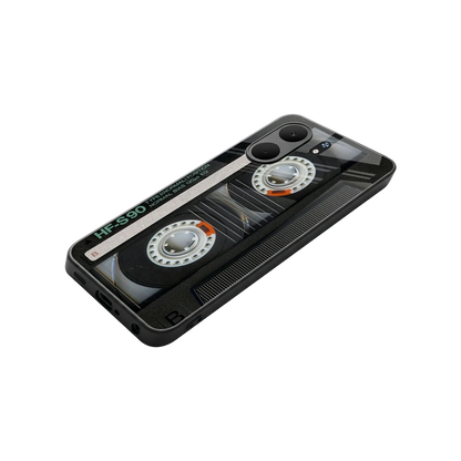 Cassette Tape stylish phone case for oppo a5x 5g | glossy glass and slim fit