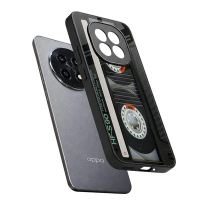 Cassette Tape sleek oppo f29 pro 5g cover with tempered glass back and TPU edges