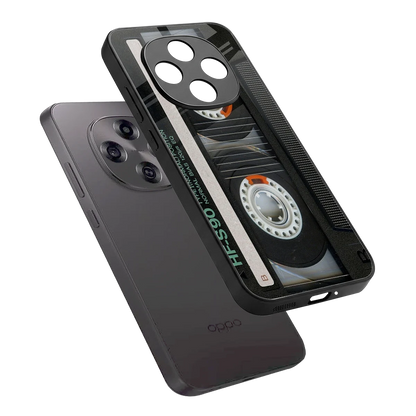 Cassette Tape sleek oppo f31 pro 5g cover with tempered glass back and TPU edges