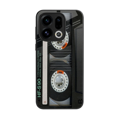 Cassette Tape back phone cover | glass case for oppo find x9