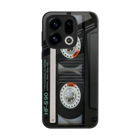 Cassette Tape back phone cover | glass case for oppo find x9