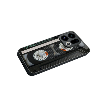 Cassette Tape stylish phone case for oppo find x9 | glossy glass and slim fit