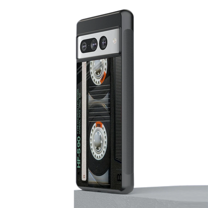 Cassette Tape stylish phone case for google pixel 7 pro | glossy glass and slim fit