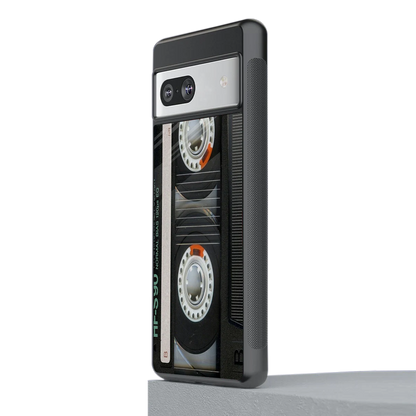 Cassette Tape stylish phone case for google pixel 7 | glossy glass and slim fit