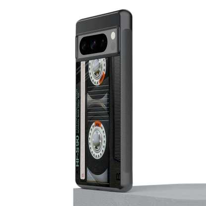 Cassette Tape stylish phone case for google pixel 8 pro | glossy glass and slim fit