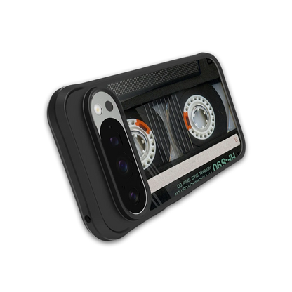 Cassette Tape stylish phone case for google pixel 9 pro | glossy glass and slim fit
