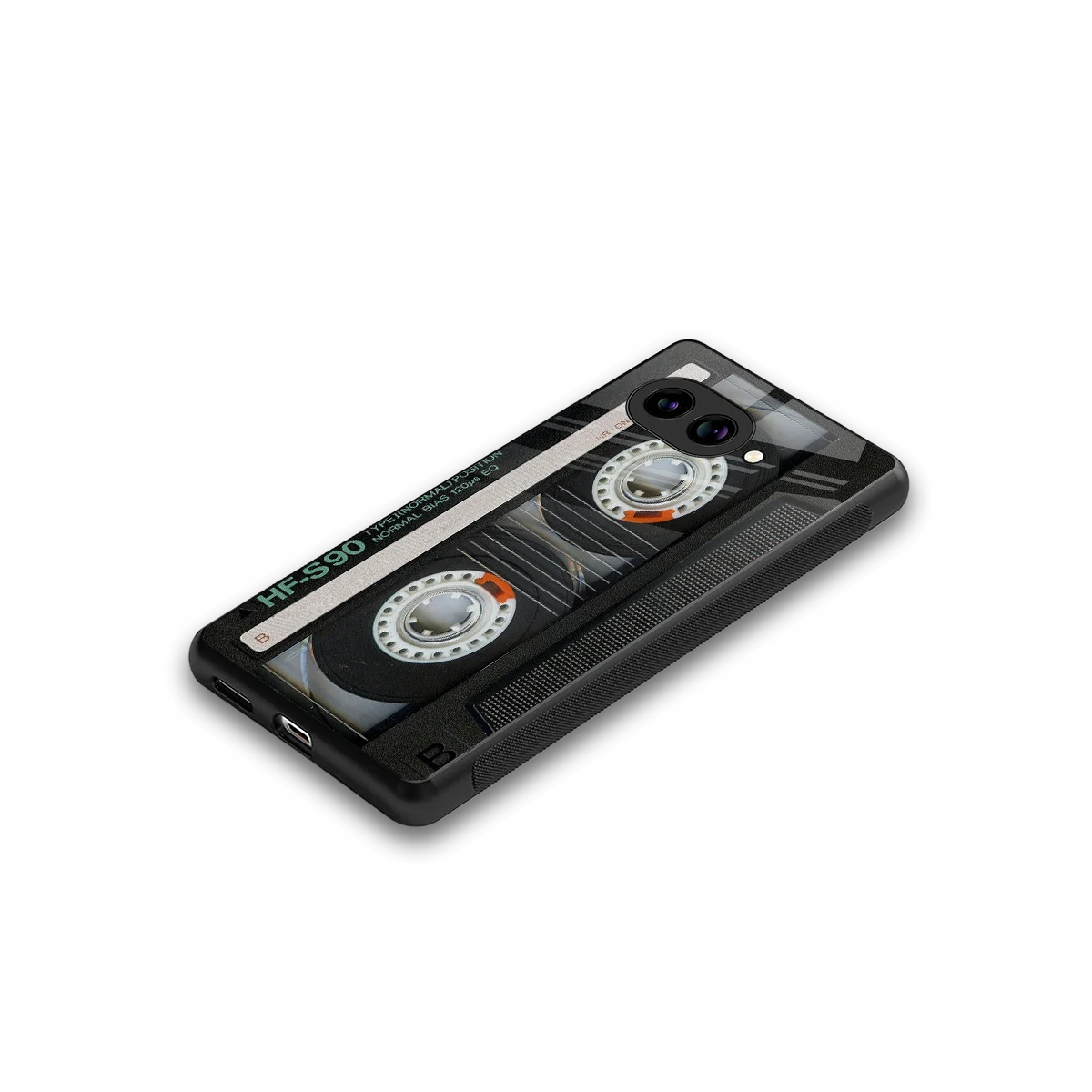 Cassette Tape stylish phone case for google pixel 10a | glossy glass and slim fit