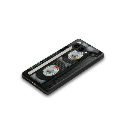 Cassette Tape stylish phone case for google pixel 10a | glossy glass and slim fit