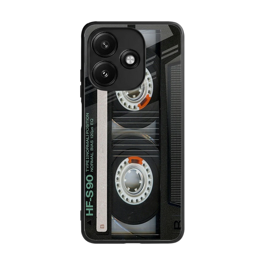 Cassette Tape back phone cover | glass case for redmi 12 5g
