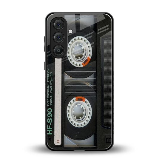Cassette Tape back phone cover | glass case for samsung galaxy m36 5g
