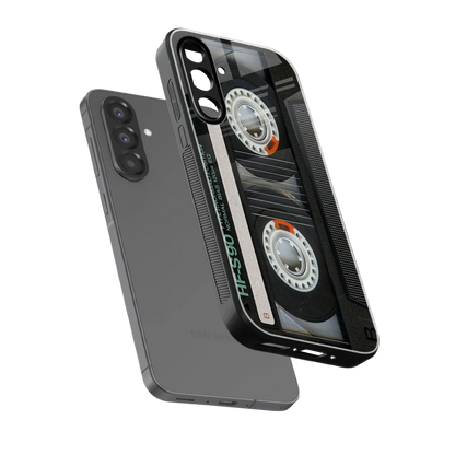 Cassette Tape sleek samsung galaxy a17 5g cover with tempered glass back and TPU edges
