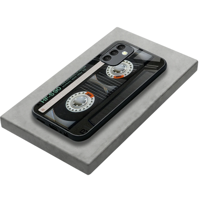 Cassette Tape stylish phone case for samsung galaxy m14 5g | glossy glass and slim fit