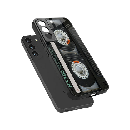 Cassette Tape sleek samsung galaxy s22 cover with tempered glass back and TPU edges