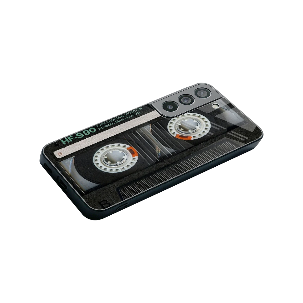 Cassette Tape stylish phone case for samsung galaxy s22 | glossy glass and slim fit