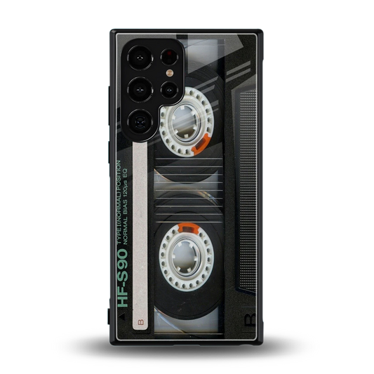Cassette Tape back phone cover | glass case for samsung galaxy s23 ultra