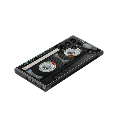 Cassette Tape stylish phone case for samsung galaxy s24 ultra | glossy glass and slim fit