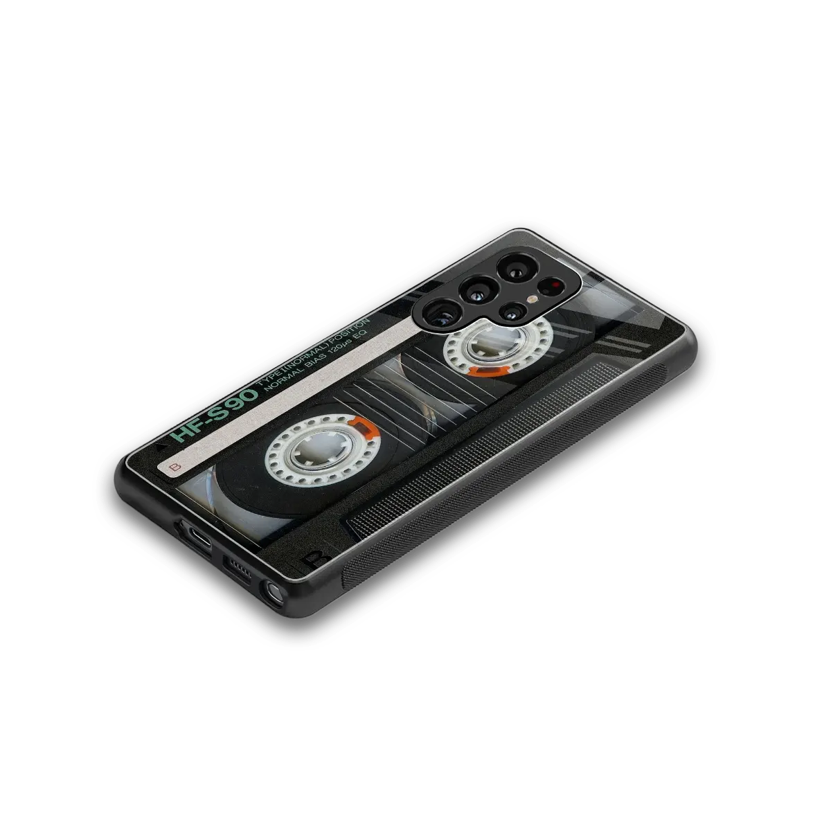 Cassette Tape stylish phone case for samsung galaxy s26 ultra | glossy glass and slim fit