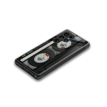 Cassette Tape stylish phone case for samsung galaxy s26 ultra | glossy glass and slim fit